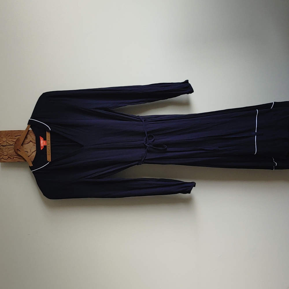 Nautical style midi dress.